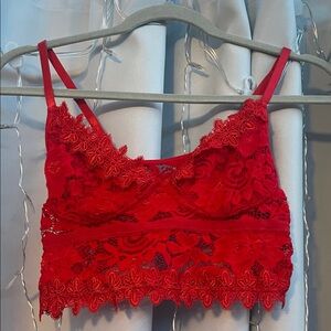 Red Lace Bralette - Women Intimates & Sleepwear